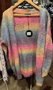 BNWT Caroline Morgan Cardigan Size 8 Multi Coloured