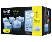 Braun CCR6 Clean and Charge Refills 6 Pack for Brauns patented Clean&Charge system base [CCR6]