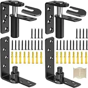 Cafe Door Hinges Heavy Duty,Swinging Door Hardware, Saloon Door Hinges Self Closing for Louvre Doors,Swinging Doors 304 Stainless Steel (Black, MID 2PCS)