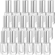 sourcing map 3ml Glass Mini Perfume Bottles, 20Pcs Fine Mist Bottle Refillable Empty Mini Spray Bottles with Aluminized Nozzle for Perfume, Travel Liquid, Essential Oil(Clear/Silver)