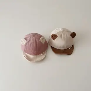 【Doris.Ann】韓系小熊軟沿棒球帽 嬰兒帽子 寶寶帽子 新生兒帽子 幼兒帽子 嬰兒帽 (現貨童裝)