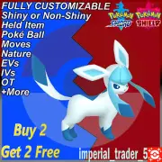 Pokémon Sword and Shield ✨ Shiny Glaceon ✨ W/ Best 6IV Customizable