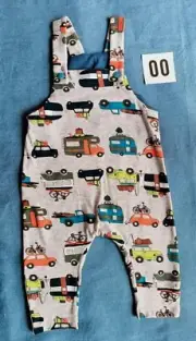 Bonds X Custom Made Overalls. Caravan Road Trip. Size 00. Bnwt