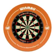 Formula Sports Micro Band 3 Dart Board and Winmau Printed Orange Dartboard Su...