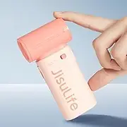 JISULIFE Handheld Fan Life9, 3600mAh Mini USB Rechargeable Personal Makeup/Lash Fan, 5 Speeds for Women Men Travel Camping - Pink