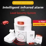 Wireless Motion Sensor Alarm Home Security Alert PIR Infrared System Outdoor AU