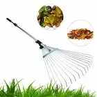Adjustable Garden Rake with Telescopic Handle & Foldable Head (77-165 cm) NEW