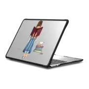 MacBook Air 13-inch (M2 - M4) Impact Case The Fine Art of Staying In (Book Reading Girl, Brunette) MacBook Case