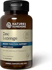 Nature's Sunshine Zinc Lozenge, 60 Tablets | Boosts Immune Function and is High in Vitamin C in a Convenient Fast-Melt Throat Lozenge