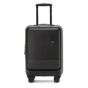 Tosca Horizon Front Lid Opening Trolley Suitcase Luggage 20" Small - Black
