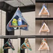 Bird Parrot Hammock Pet Canvas Bed Hideaway Plush Hut Tent Bed Warm Cage Nest