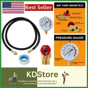 Air Tank Valve Kit with Gauge Air Tank Repair Kit Come with 2" Pressure Gauge