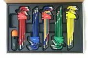 45 PCS EXTRA LONG ARM METRIC + IMPERIAL + TORX KEY WRENCH ALLEN KEY HEX SET