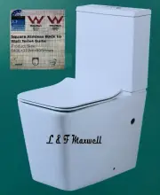 FULL CERAMIC RIMLESS TOILET SUITE SOFT-CLOSE-SEAT