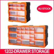 Parts Organizer Drawers Cabinet Tool Storage Bin Box Chest Plastic With Dividers