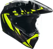 AGV AX-9 Steppa 06 Helmet, black-grey-yellow, Size M for Men Black Grey Yellow