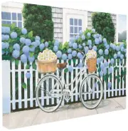 Stupell Industries Cape Cod Daisy Bike Oversized Stretched Canvas Wall Art, P...