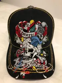 在飛比找Yahoo!奇摩拍賣優惠-ED Hardy 刺繡水鑽帽