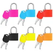 6 Pcs Luggage Locks with Keys, Multicolor Small Locks with Keys, Mini Locker ...