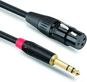 LFHUKEJI 6.35mm 1/4 Inch TRS to XLR Female Cable,TRS to 3-pin Stereo Jack Balanced Microphone Cable 9.8FT