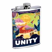 Unity Come Together Em1 Flask 8oz Stainless Steel Hip Drinking Whiskey