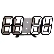 3D LED Digital Clock Luminous Wall Clock Multifunctional USB Plug in9265