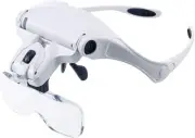 Head Mount Magnifier with LED Lights, 5 Replaceable Lenses (1.0X, 1.5X, 2.0X