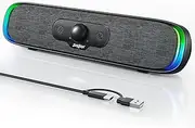 SOULION R200 PC Speaker USB Bluetooth Soundbar for Laptop, Monitor, Gaming