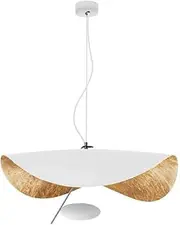 LED Hanging Lamp Personality Hanging Lamp Hat Fashion Creative Gold Leaf Pendant Light Hanging Line Adjustable Height LED Restaurant Bedroom Lounge Cafe Bar White Comfortable Anniversary