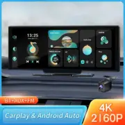 Dash Cam 4K Car Dvr Camera Carplay & Android Auto GPS Navigation Rearview Mirror