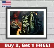 He-Man Masters of the Universe Poster 18" x 24" Print Castle Grayskull MOTU Art