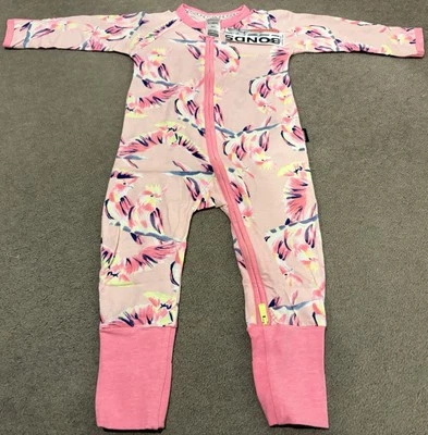 Bonds BNWT 2017 Pink Love Bird Zippy - Size 0 (6-12 Months)