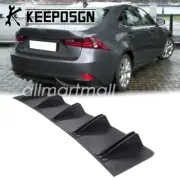 Rear Bumper Diffuser Lip Splitter Spoiler Shark Fins Black for Lexus IS F IS350 (for: Lexus)