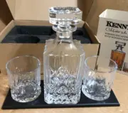 Kenny Loggins Whiskey Decanter and Set of 2 Glasses With Wooden Case