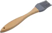 YARNOW BBQ Accessories Silicone Oil Brush Food Grade Wooden Handle Sauce Basting Brush for Barbecue Grill