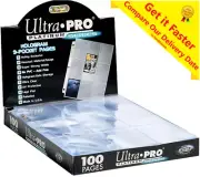 10 x ULTRA PRO PLATINUM TRADING CARD 9 POCKET 3 HOLES AFL & POKEMON SLEEVES