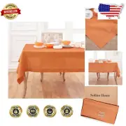 Machine Washable 100% Pure Linen Tablecloth 60 x 90 for Seasonal Celebrations