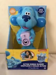 Blues Clues Kids Continuous Blowing Bubble Machine with Bubble Solution