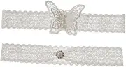 [JEWEDECO] Elastic Bridal Garters Wedding Lace Women Lace Lady Lace Bridal Lace White