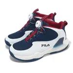 FILA 籃球鞋 B809Y 大童 女鞋 白 藍 旋鈕 氣墊 緩衝 運動鞋 斐樂 3B809Y133