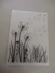 *3-D Dandelion Embossing Folder with Blowing seeds Nature Theme Cardmaking NEW