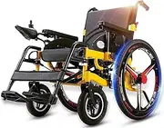 Heavy Duty Electric Wheelchair for Adult, Foldable and Lightweight Powered Wheelchair with 360° Joystick, Seat Width 50Cm, Weight Capacity 200KG