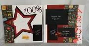 2 - 12X12 pre made Scrapbook Pages School Days Class Pictures Embellished Read