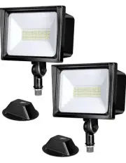 DEWENWILS 2Pcs Security Outdoor Wall Light LED Floodlight for Yard 6670 Lumen
