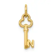 14k Key Letter N Initial Charm K3442N