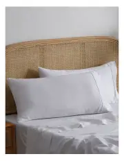 [Dreamaker] 1500TC Cotton Rich Pillowcase Twin Pack in White