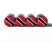 Trinidad and Tobago Flag Tire Valve Stem Caps - Set of 4 - Fits on all Vehicles