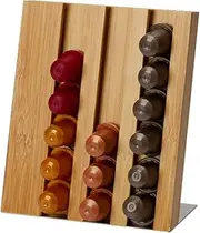 Coffee Pod Holder Capsule Rack Holds 18 Capsules Counter Top Coffee Pods Organizer Stand Storage Shelf for Home Cafe Hotel Burlywood Type A