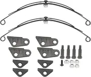 Steel Rear Leaf Type Suspension Set Heavy Duty Upgrade Parts for 1/14 Truck RC Vehicle Black High Quality DIY Customization