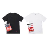 SUPREME HANES 短袖 素T T恤 T-SHIRT BOX LOGO TAGLESS TEE 一包3件 全新